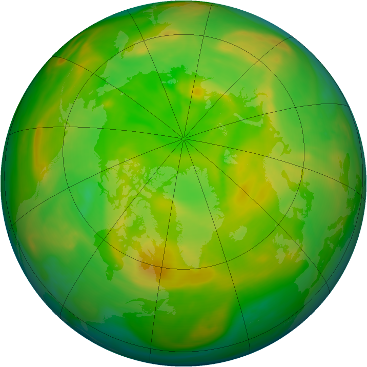 Arctic ozone map for 03 June 2005